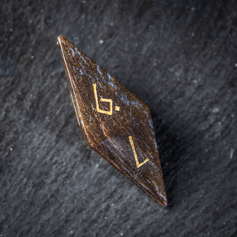 URWizards D&D Petrified Wood Stone Dice Set Crystal Shape