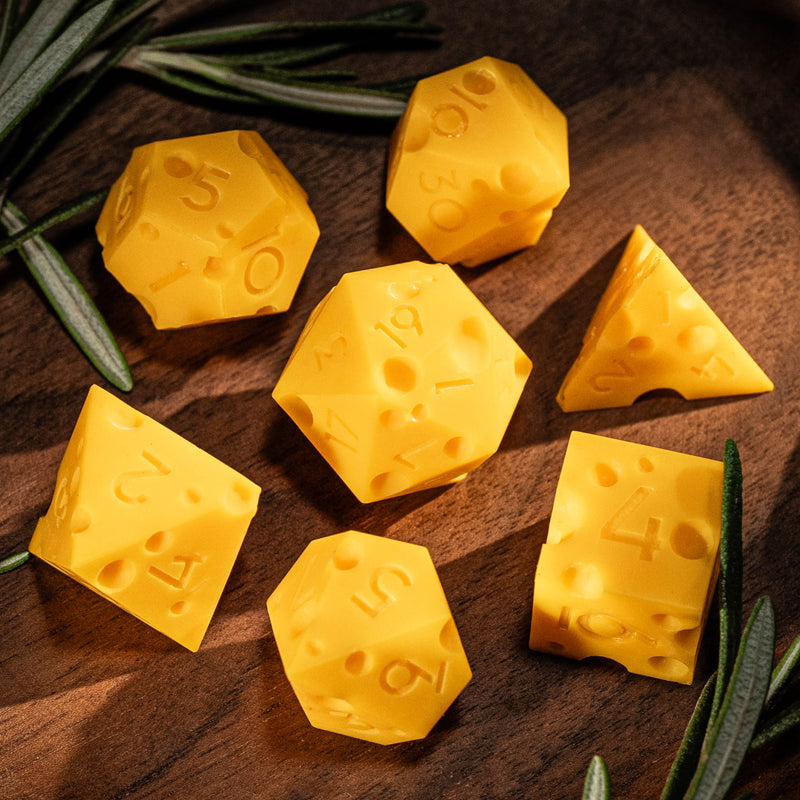 Cheese Resin Dice Set