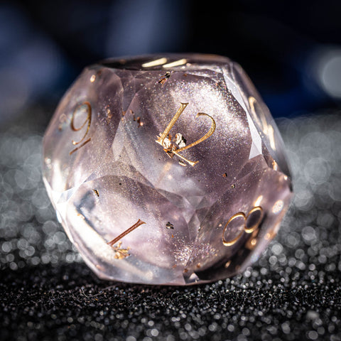 Juego de dados de resina con grabado de caramelo arcoíris de URWizards D&amp;D, estilo multifacético
