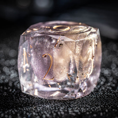 Juego de dados de resina con grabado de caramelo arcoíris de URWizards D&amp;D, estilo multifacético
