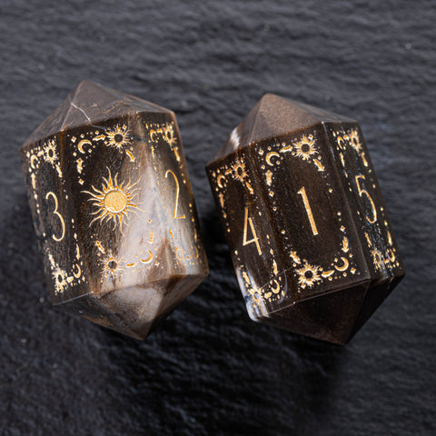 URWizards D&D Petrified Wood Set Crystal Shape Tarot Style