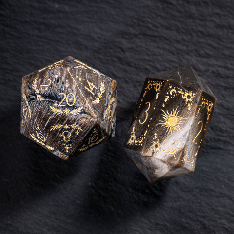 URWizards D&D Petrified Wood Set Crystal Shape Tarot Style