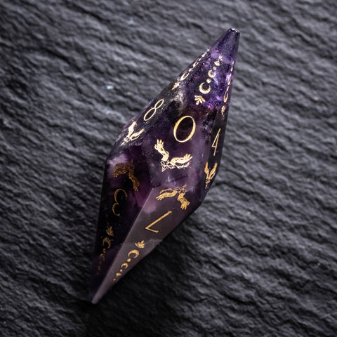 URWizards D&D Amethyst Set Crystal Shape Tarot Style