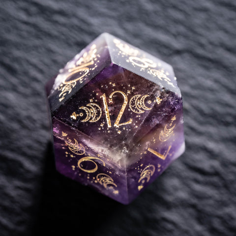 URWizards D&D Amethyst Set Crystal Shape Tarot Style