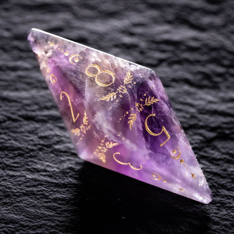 URWizards D&D Amethyst Set Crystal Shape Tarot Style