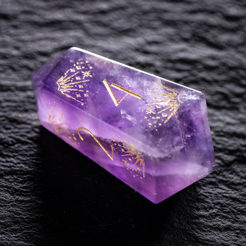 URWizards D&D Amethyst Set Crystal Shape Tarot Style