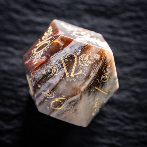 URWizards D&D Petrified Wood Set Crystal Shape Tarot Style