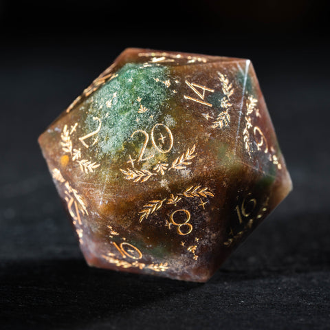 URWizards D&D Indian Aagte Set Crystal Shape Tarot Style