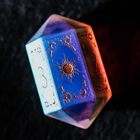 URWizards D&D Frost Prism Glass Dice Set Crystal Shape Tarot Style