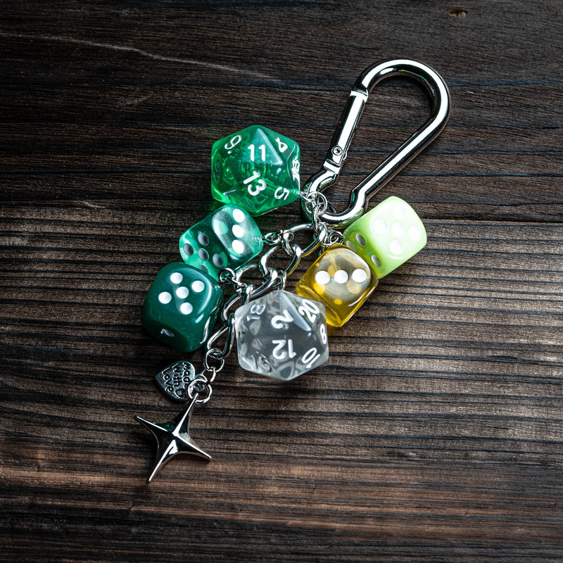 Handmade Game Dice Charm Keychain/Bag Accessory