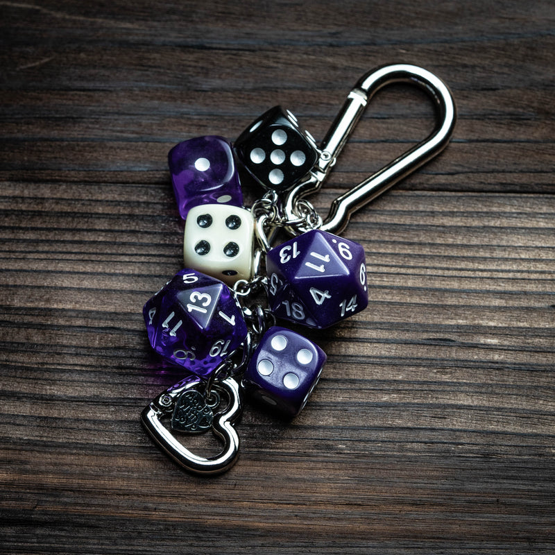 Handmade Game Dice Charm Keychain/Bag Accessory