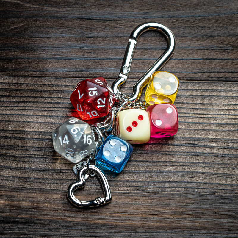 Handmade Game Dice Charm Keychain/Bag Accessory