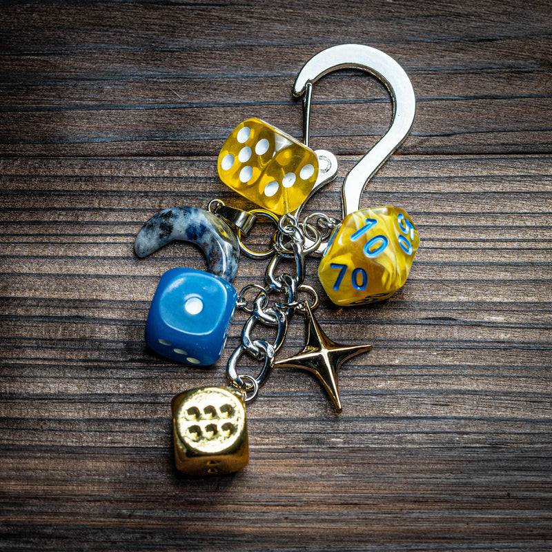 Handmade Game Dice Charm Keychain/Bag Accessory