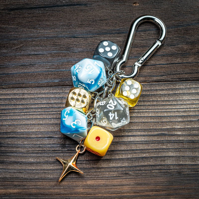 Handmade Game Dice Charm Keychain/Bag Accessory