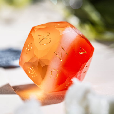 URWizards D&D Resin Orange Jelly Dice Set Multi-faceted Style