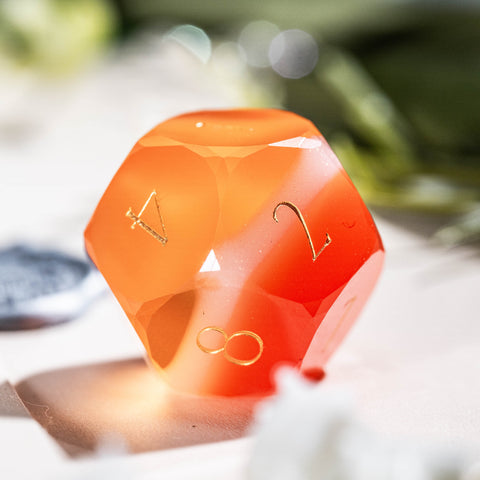 URWizards D&D Resin Orange Jelly Dice Set Multi-faceted Style