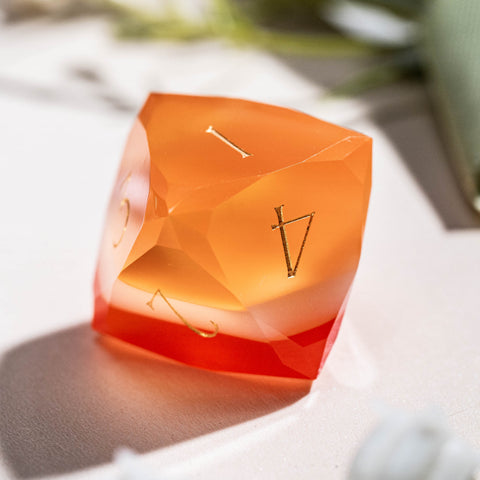 URWizards D&D Resin Orange Jelly Dice Set Multi-faceted Style