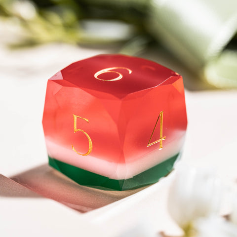URWizards D&D Resin Watermelon Jelly Dice Set Multi-faceted Style