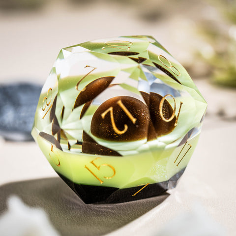 URWizards D&D Resin Avocado Dice Set Multi-faceted Style