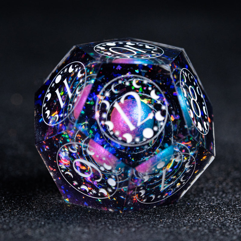 URWizards D&D The Galaxy Resin Engraved Dice Set Astrology Style - Urwizards