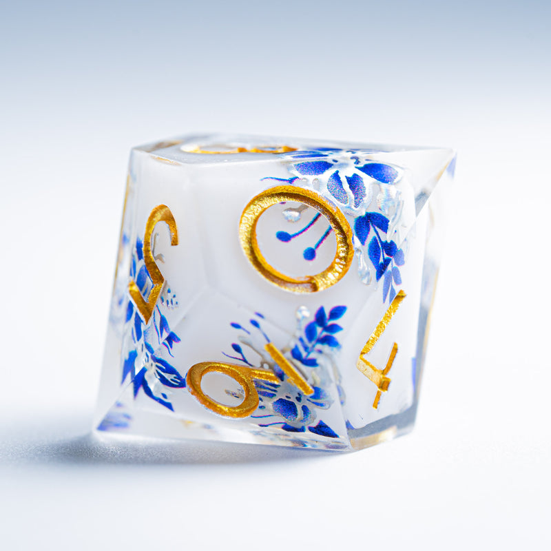 Inner-dice Handmade Sharp Edge Resin Dice Set -Porcelain- - Urwizards