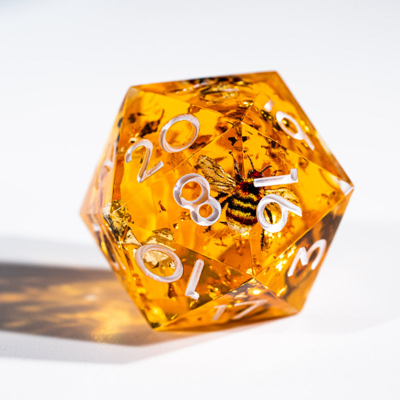 Inner-dice Handmade Sharp Edge Resin Dice Set -Sweet Honey- - Urwizards
