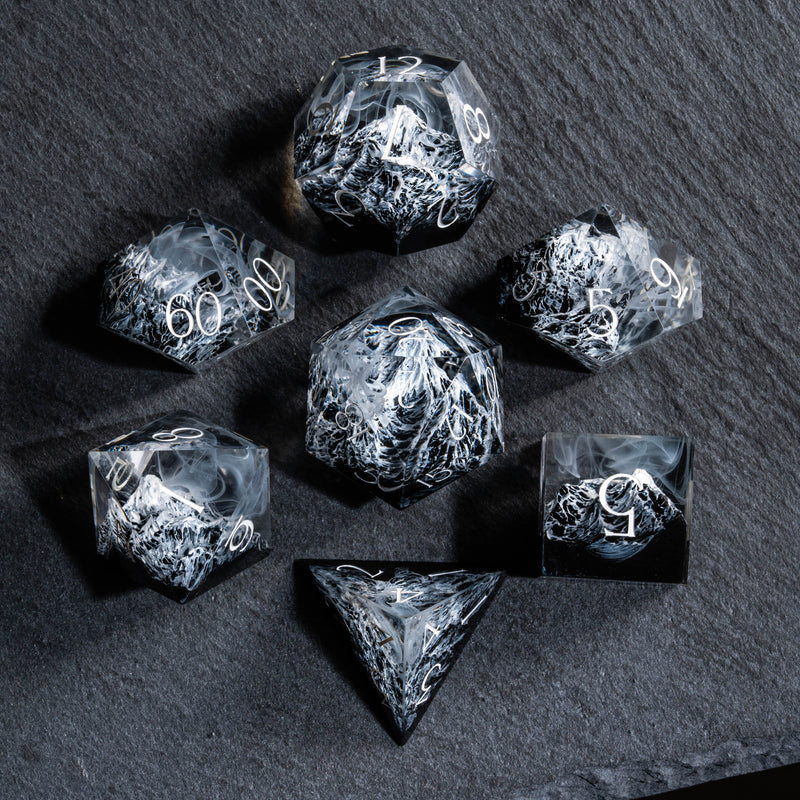 URWizards D&D Resin Engraved Dice Set Mysterious Realm -the Alps - Urwizards