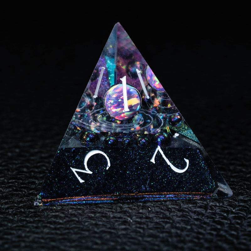 URWizards D&D Resin Engraved Dice Set The Galaxy Opal - Urwizards