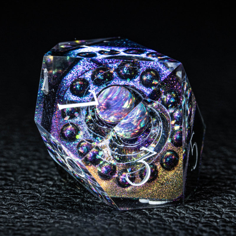 URWizards D&D Resin Engraved Dice Set The Galaxy Opal - Urwizards