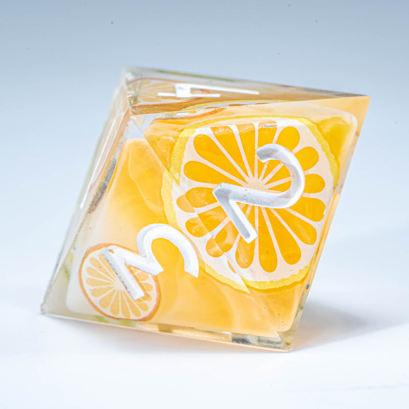 URWizards Inner-dice Handmade Sharp Edge Resin Dice Set -Lemonade- - Urwizards