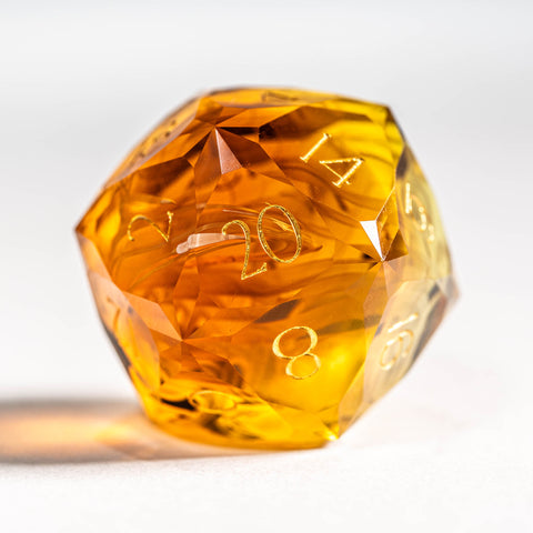 URWizards D&D Resin Flamebound Fate Engraved Dice Set Multi-faceted Style