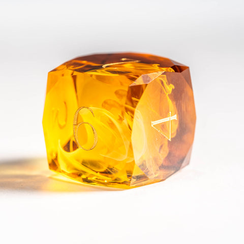 URWizards D&D Resin Flamebound Fate Engraved Dice Set Multi-faceted Style