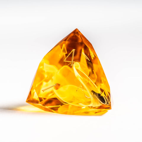 URWizards D&D Resin Flamebound Fate Engraved Dice Set Multi-faceted Style