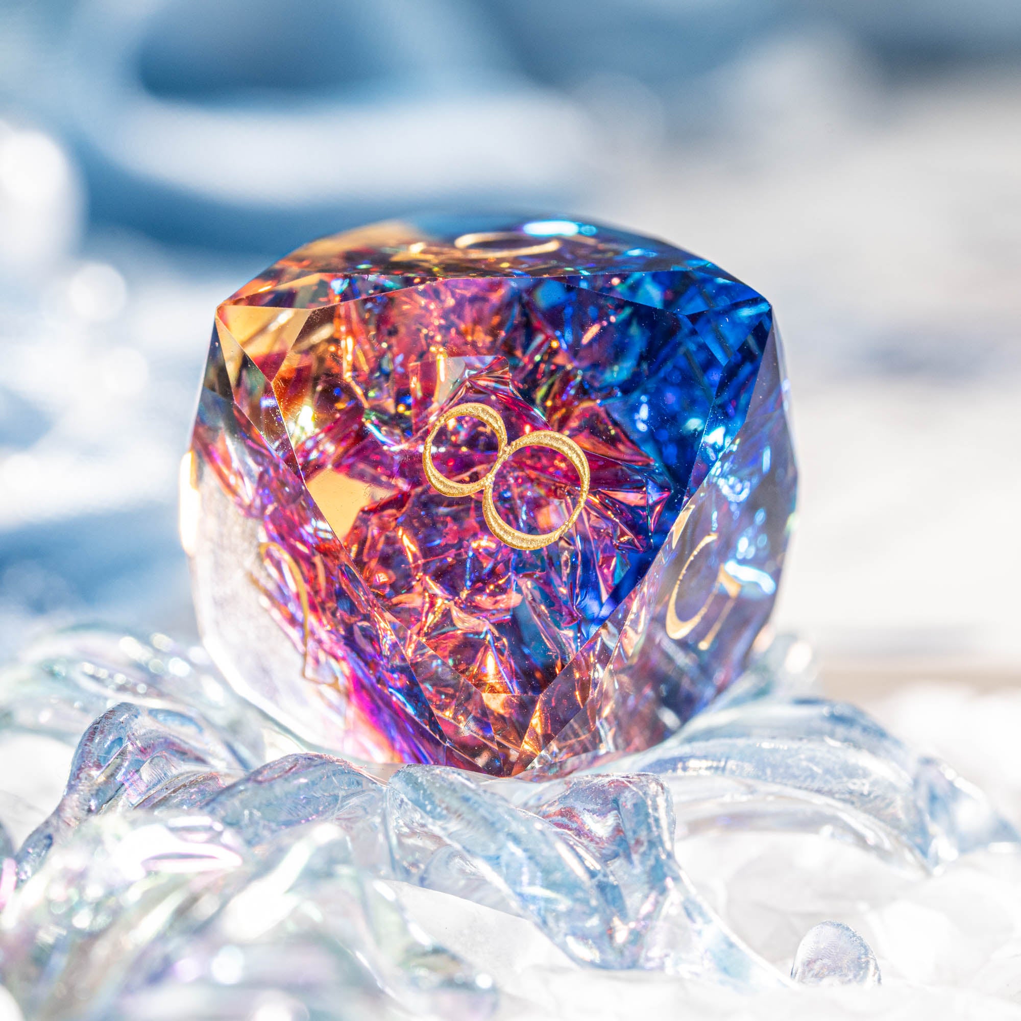 URWizards D&D Resin Cosmic Burn Engraved Dice Set Multi-faceted