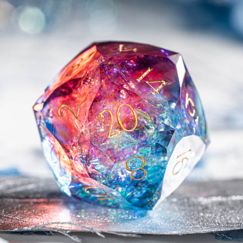 URWizards D&D Resin Nebula Reverie Engraved Dice Set Multi-faceted Style