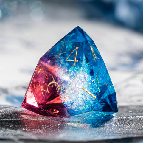 URWizards D&D Resin Nebula Reverie Engraved Dice Set Multi-faceted Style