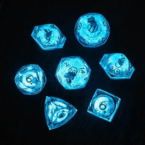 URWizards D&D Jellyfish(Glow in the Dark) Dice Set Multi-faceted Style