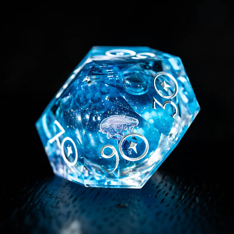 URWizards D&D Jellyfish(Glow in the Dark) Dice Set Multi-faceted Style