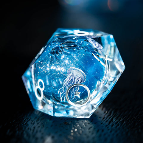 URWizards D&D Jellyfish(Glow in the Dark) Dice Set Multi-faceted Style