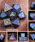 URWizards Obsidian Raised Plating Dice Set Paladin - Urwizards