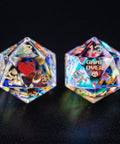 URWizards D&D Dichroic Prism Glass Engraved Dice Set Pixel Art RPG - Urwizards