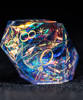 URWizards D&D Resin Night Neon Glitter Engraved Dice Set Cleric Style - Urwizards