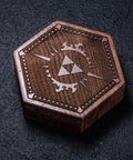 URWizards Engraved Walnut D&D Dice Box Triforce - Urwizards