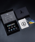 URWizards D&D Resin Dark Glitter Engraved Dice Set Warlock Style - Urwizards