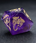 URWizards D&D Amethyst Engraved Dice Set Flying Dragon - Urwizards