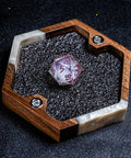 URWizards Walnut & Resin D&D Dice Box White Glitter - Urwizards