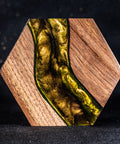 URWizards Walnut & Resin D&D Dice Box Gold Glitter - Urwizards