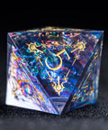 URWizards D&D Resin Night Neon Glitter Engraved Dice Set Cleric Style - Urwizards