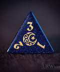 Dnd Blue Sandstone Engraved Dice Set Moon Star Style - Urwizards