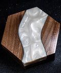 URWizards Walnut & Resin D&D Dice Box White Glitter - Urwizards